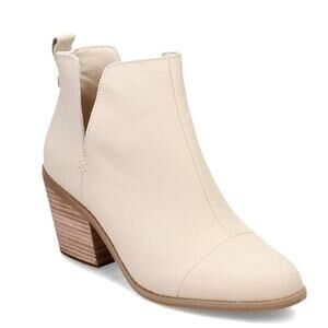 Toms‎ Women's Everly Cutout Block Heel Booties Cream Size 5.5